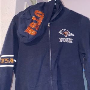 PINK UTSA glitter jacket